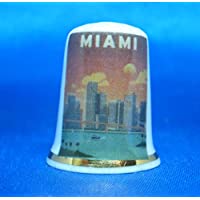 Birchcroft - Dedal de porcelana coleccionable- diseño de Miami